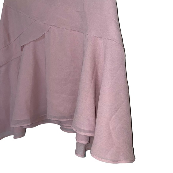 Oh Polly ADELITA Asymmetric Multi Strap Ruffle Detail Mini Dress in Blush NWT - Picture 13 of 15